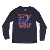my cat and i stay in tonight Long Sleeve Shirts