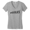 evolution fortnite Women's V-Neck T-Shirt