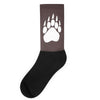 large bear paw print crew neck long sleeve Socks