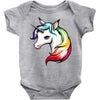 rainbow unicorn Baby Onesie