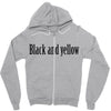 black and yellow Zipper Hoodie