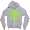 skull pixels t shirt cool funny Zipper Hoodie