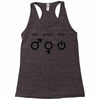 man woman geek symbols Racerback Tank