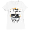 smart good looking science teacher profession Ladies Fitted T-Shirt