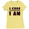 i code therefore i am Ladies Fitted T-Shirt