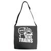 i like trains Adjustable Strap Totes