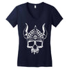 viking skull Women's V-Neck T-Shirt