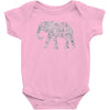 elephant filled pattern cool Baby Bodysuit