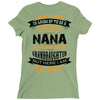 Super Cool Nana Of A Freaking Awesome Granddaughter Ladies Fitted T-Shirt