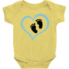 Baby Boy with Heart Any Name Customized Baby Bodysuit