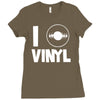 i love vinyl Ladies Fitted T-Shirt