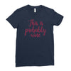 this is probably wine Ladies Fitted T-Shirt