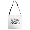 worlds okayest coach Adjustable Strap Totes