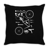 bicycle cyclopath bike hobby exploded Throw Pillow