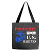 Property of 2 U.S. Marines Tote Bags