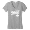 fresse ,spr&uuml;che,party,dumm mach,film Women's V-Neck T-Shirt