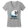 ewe crazy Women's V-Neck T-Shirt