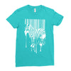 banksy street art zebra bar code Ladies Fitted T-Shirt
