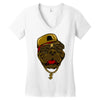 dog hip hop style Women's V-Neck T-Shirt