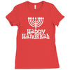 happy hanukkah Ladies Fitted T-Shirt