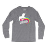 totally straight funny rainbow unicorn gay pride novelty fashion Long Sleeve Shirts