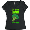 Eat Your Damn Broccoli Women's Triblend Scoop T-shirt