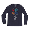Bong Mathematics design with Earth, Fire, Air, Water and bong icons Long Sleeve Shirts
