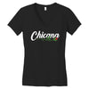 chicana with rose Women's V-Neck T-Shirt