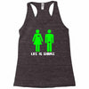 life is simple funny Racerback Tank