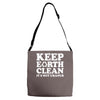keep earth clean it's not uranus Adjustable Strap Totes