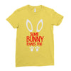 happy easter some bunny loves me Ladies Fitted T-Shirt