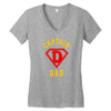 captain dad hero Women's V-Neck T-Shirt