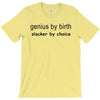 genius by birth slacker by choice t shirt large funny nerd tee slacker T-Shirt