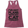plans with my cats tonight Racerback Tank