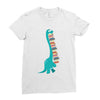 book dinosaurs Ladies Fitted T-Shirt