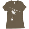 uh 1 huey air attack helicopter vinyl decal fire fighting cdf usfs Ladies Fitted T-Shirt