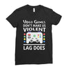 i love video games. Ladies Fitted T-Shirt