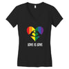 Love is Love Heart Women's V-Neck T-Shirt