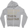 coffee then guitar Zipper Hoodie