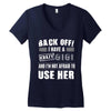 back off i have a crazy gigi and i'm not afraid to user her Women's V-Neck T-Shirt