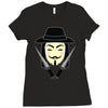 v for vendetta Ladies Fitted T-Shirt