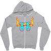 high tooths with joint Zipper Hoodie