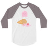 ice cream ghost 3/4 Sleeve Shirt