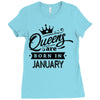 Queens Are Born In January Ladies Fitted T-Shirt