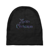 merry christmas colorful glitter Baby Beanies