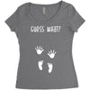 Guess What Baby Inside Pregnancy Announcement Women's Triblend Scoop T-shirt