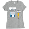 usb i am your father! funny geek computer Ladies Fitted T-Shirt