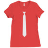 skinny white tie Ladies Fitted T-Shirt