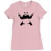 panda gun Ladies Fitted T-Shirt