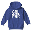 girl power white logo Youth Hoodie